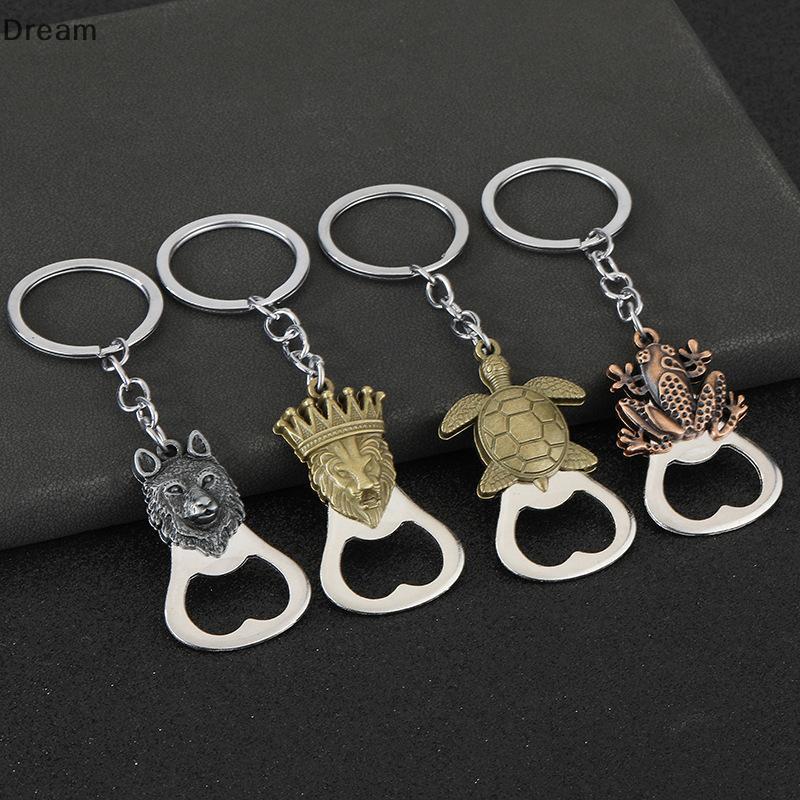 < Dream > Sapo Lobo Tartaruga Leão Bronze Cor Abridor De Garrafa De Metal Chaveiro Mini Poeta Cerveja À Venda