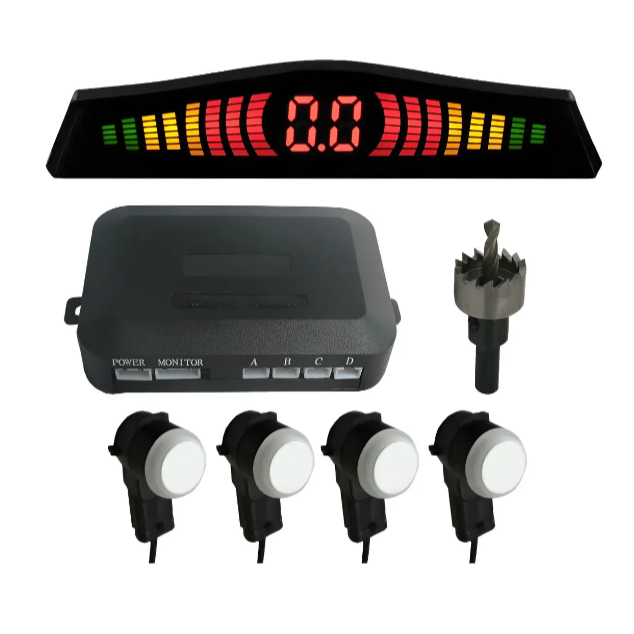 Sensor de Estacionamento Tiger Auto OEM 4 Pontos Prata Brilhante  TG1309.002.