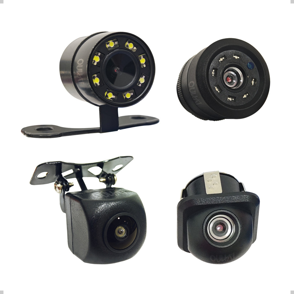 Câmera de Visão Traseira 8LED Infravermelho 120 Graus HD Night Vision Auto Parking à Prova d'Água (Com Cabo)