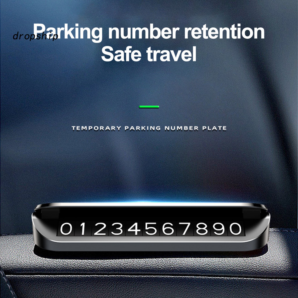 Car Hideable Parking Number Plate Universal Temporary Phone Night Dashboard Mount Easy Display for Auto for Southeast