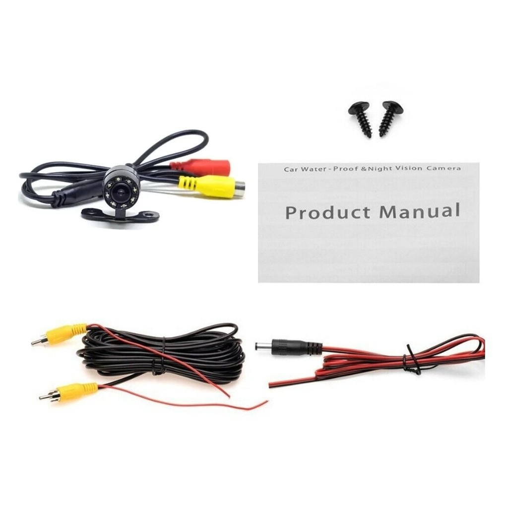Câmera De re universal Visão Traseira 8LED Infravermelho 170 Graus HD Night Vision Auto Parking Vídeo À Prova D'água