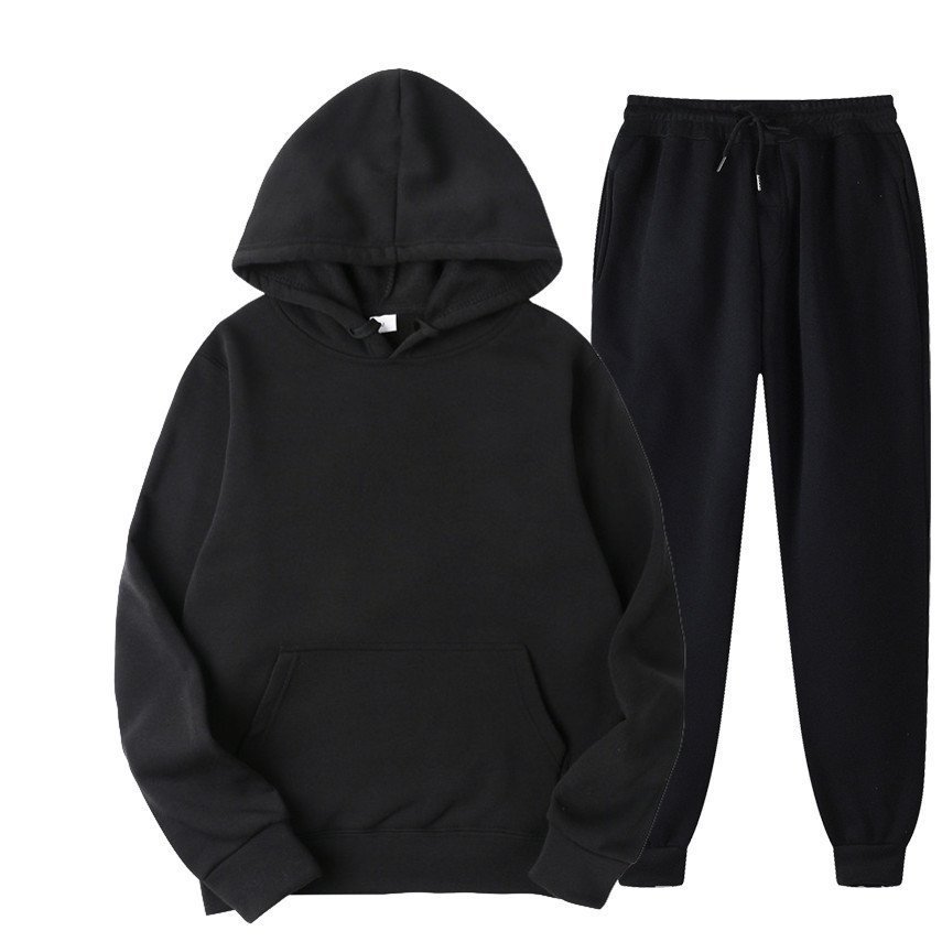 Cross-Border novo estilo moletom com capuz terno masculino solto forro de lã cor sólida europeu americano Casual terno f