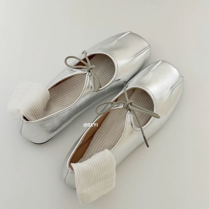 M 85336 Retro Square Toe Bow Mary Jane Sapatos Vintage Bowknot Únicos