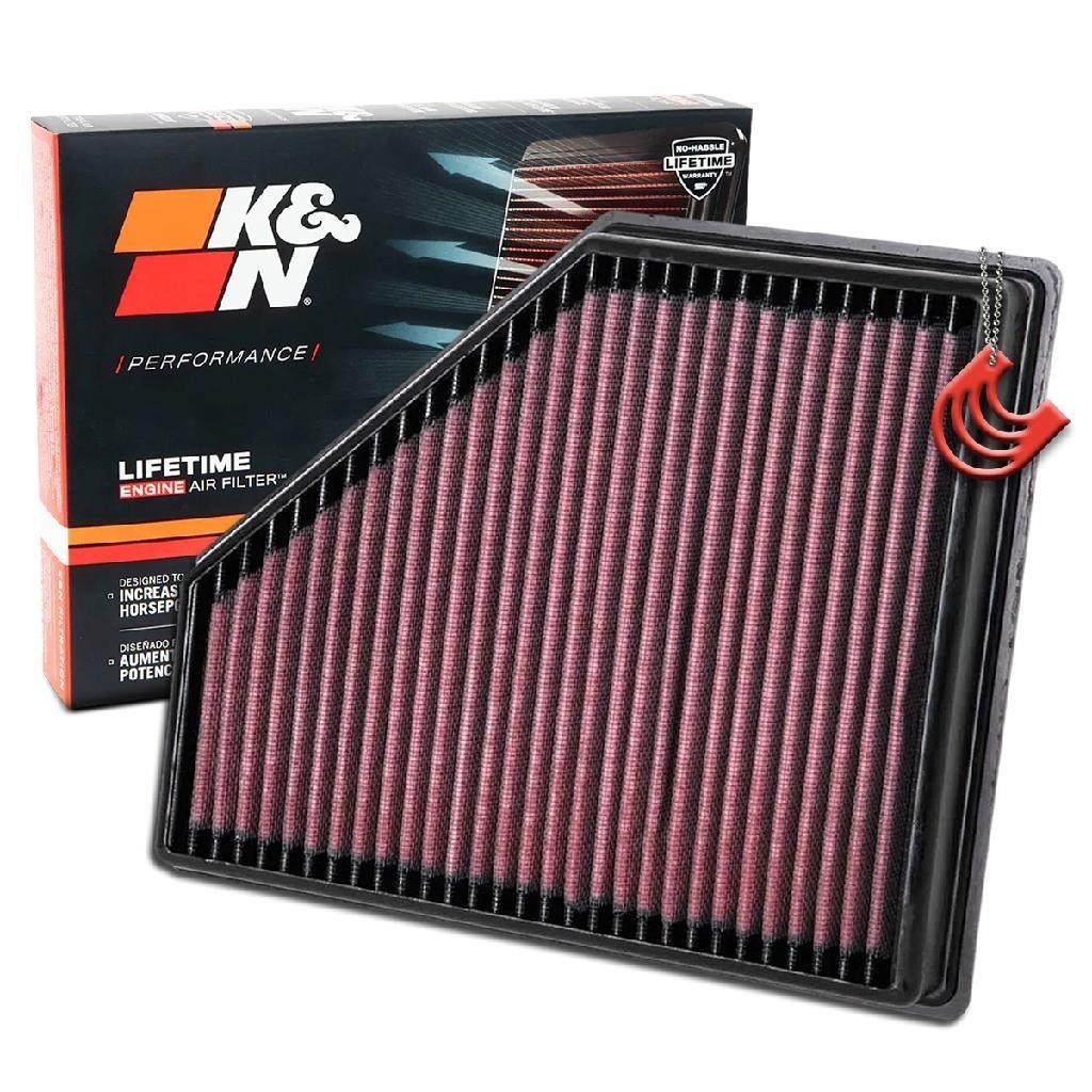 Filtro De Ar Inbox Esportivo Alto Fluxo KN K&N 33-3136 BMW 320i 330i 340i Z4 Lavável Reutilizável