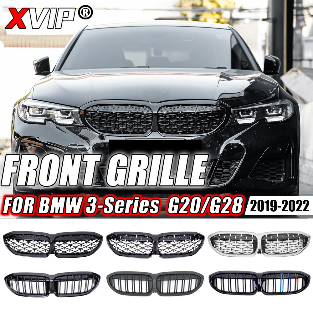 XVIP Amortecedor Dianteiro Rim Grill Diamantes Estilo Grade Para BMW Série 3 G20 G21 2019-2022 318i 320i 320d 330i 340i
