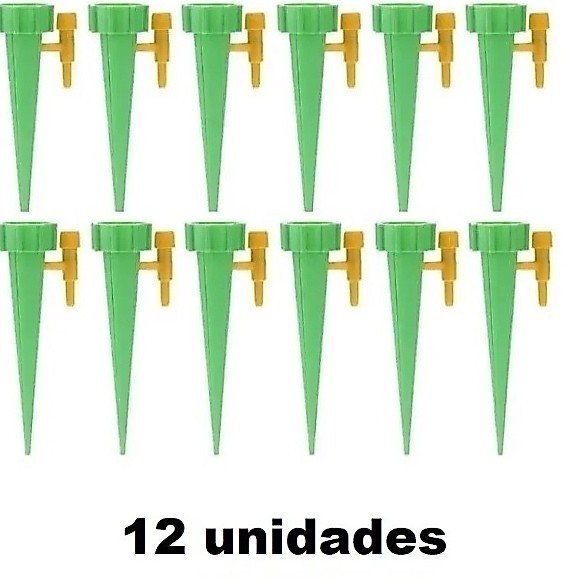 Kit 12 Gotejadores Irrigadores de Plantas Flores Vasos