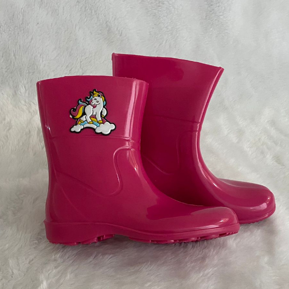 Bota Galocha Infantil 19 ao 34 Impermeável Pvc Cano Médio ante derrapante super confortável