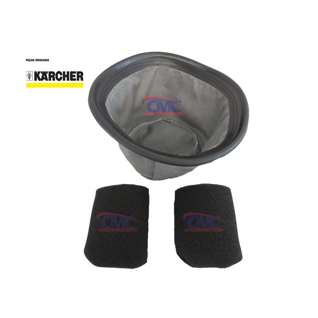 FILTRO TECIDO + 2 FILTRO ESPUMA NT585 NT2000 NT3000 KARCHER