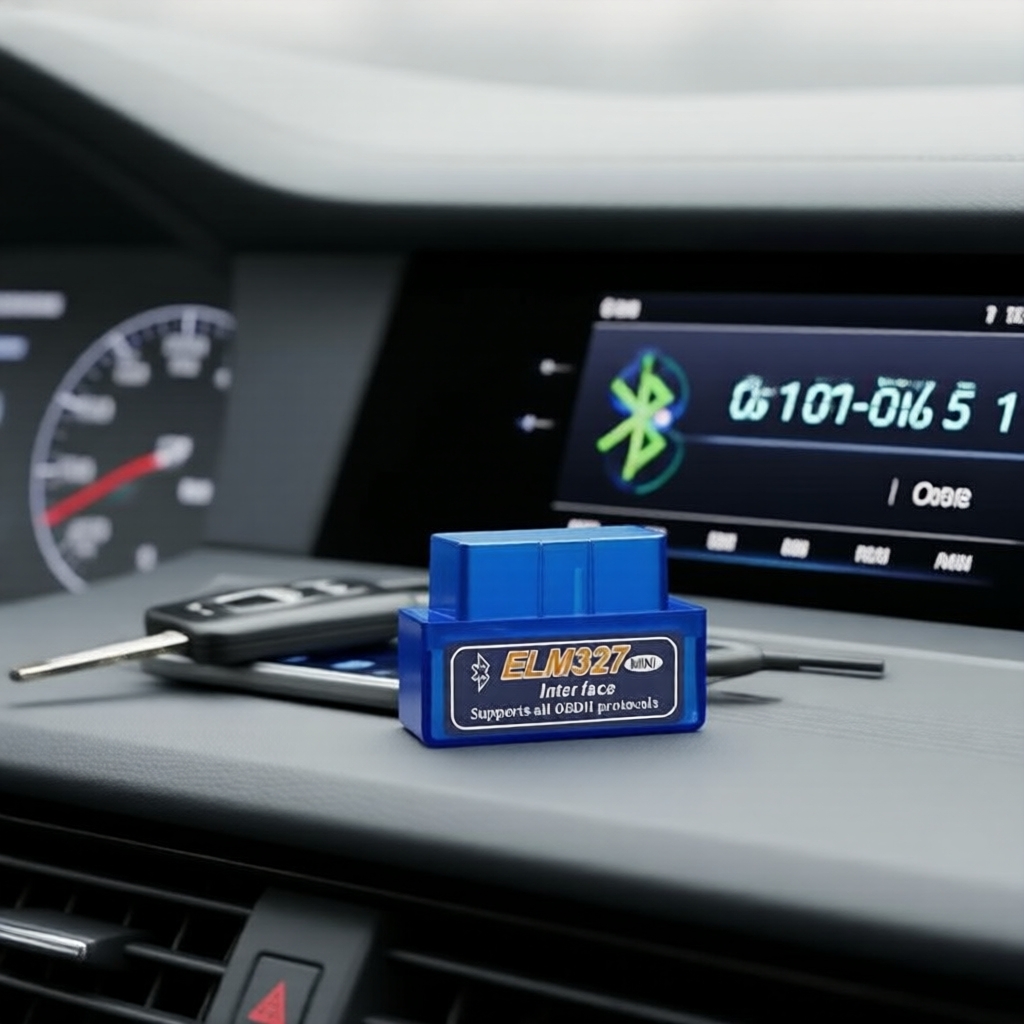 Mini Scanner OBD2 ELM327 V1.5 Bluetooth 5.1 para Carro, iOS, Android e PC