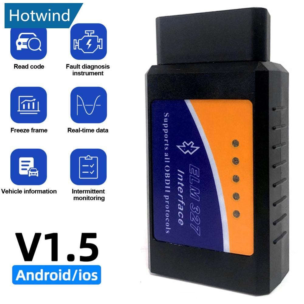 HW OBD2 ELM327 V1.5 Scanner Bluetooth Detector De Diagnóstico Do Carro Ferramenta Leitor Código OBD 2 Para IOS Android F