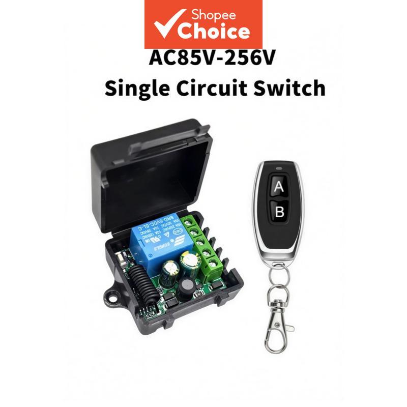 Conjunto de controle remoto sem fio 433MHz para interruptor de luz 10A 1CH, controle de acesso, trava elétrica,