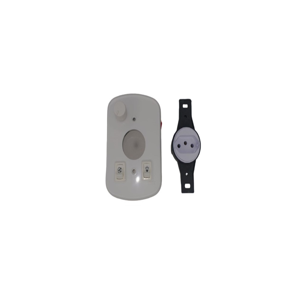 Dimmer rotativo 4x2 1 tomada 10a 1 lampada status quo blanc
