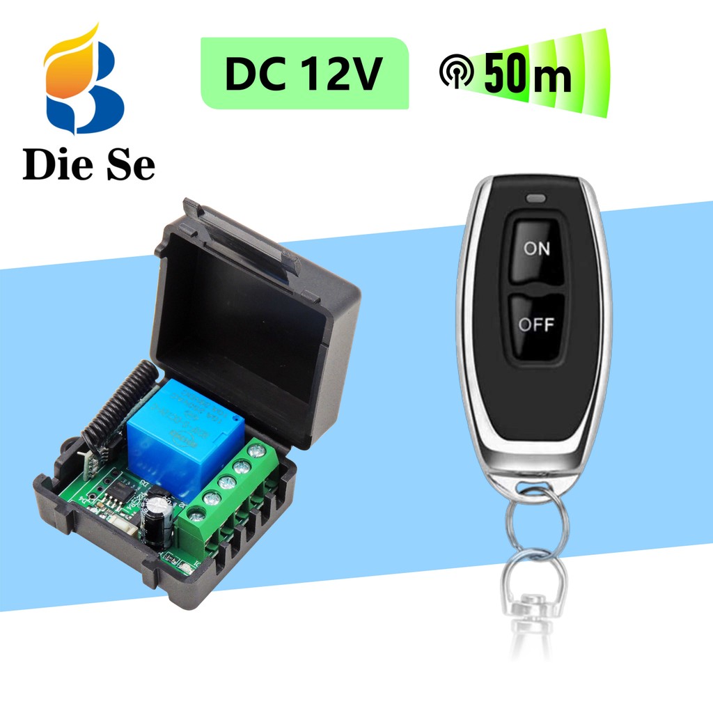 Interruptor de controle remoto sem fio CC 12V 10A Relé para fechadura solenóide eletrônica/LED/porta de liberação