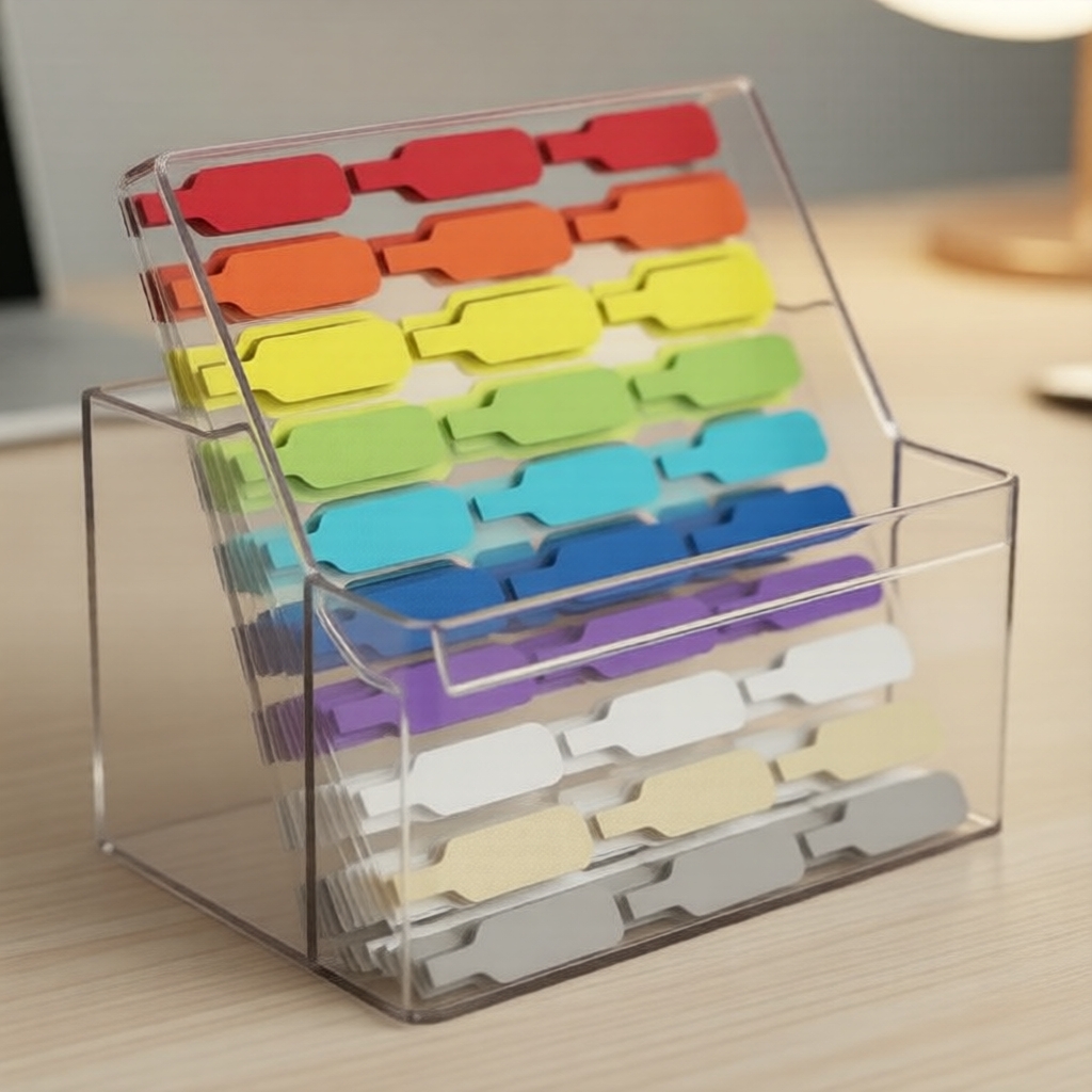 Etiquetas de Cabo de Nylon com Suporte Autoadesivo - Adesivos Coloridos para Identificação Fácil de Fios, Adequados