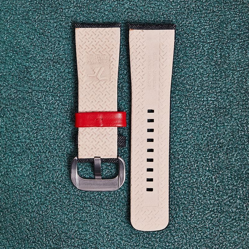 [Alça] Novo estilo clássico adesivo de couro de Nylon lona Universal pulseira de couro genuíno adequada para fivela de p