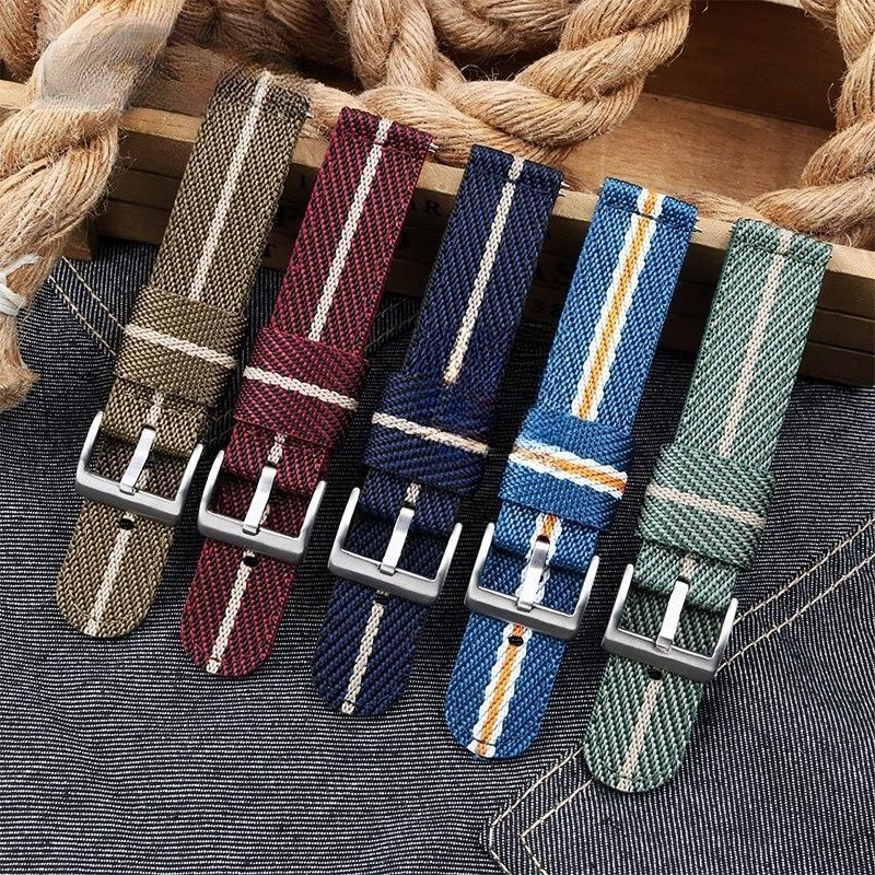 [Alça] Adequado para homens e mulheres, acessórios universais de alta qualidade, pulseira de relógio de Nylon respirável