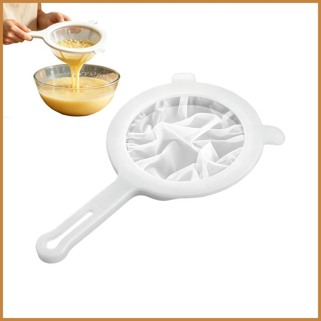 Pequeno filtro reutilizável de malha fina, coador de cozinha de nylon, adequado para leite de soja, iogurte, suco, chá,