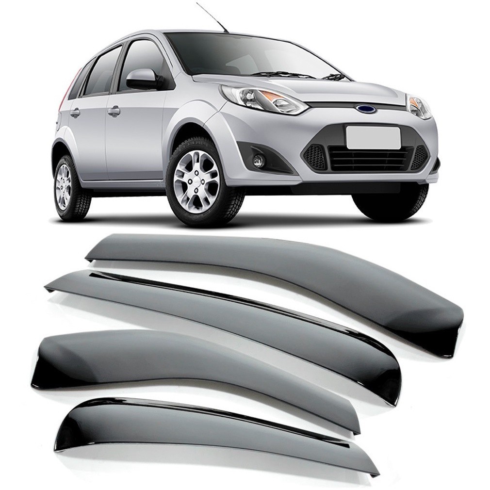 Calha De Chuva Defletor Fiesta Hatch Rocam 2002 A 2014 4 Portas Slim Esportiva Tiger  FD8725