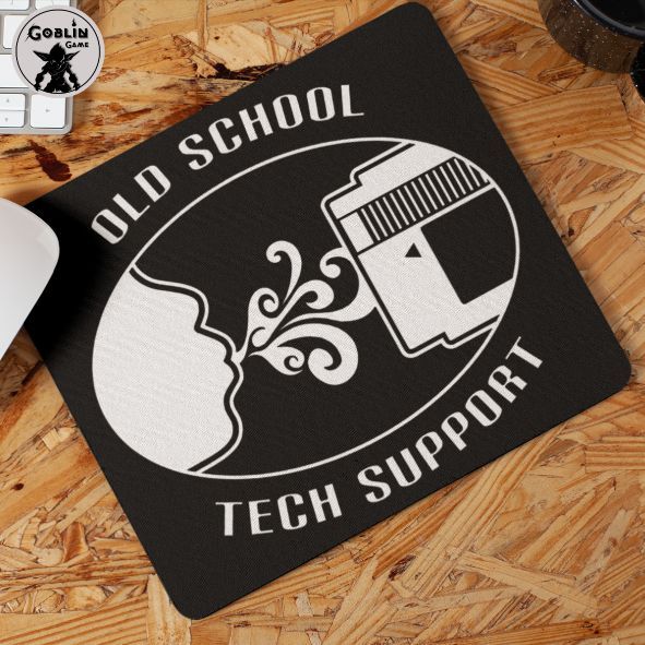 Mousepad Gamer Estampado Old School Tech Support Nerd Geek Mouse Pad PC Gamer Presente Criativo