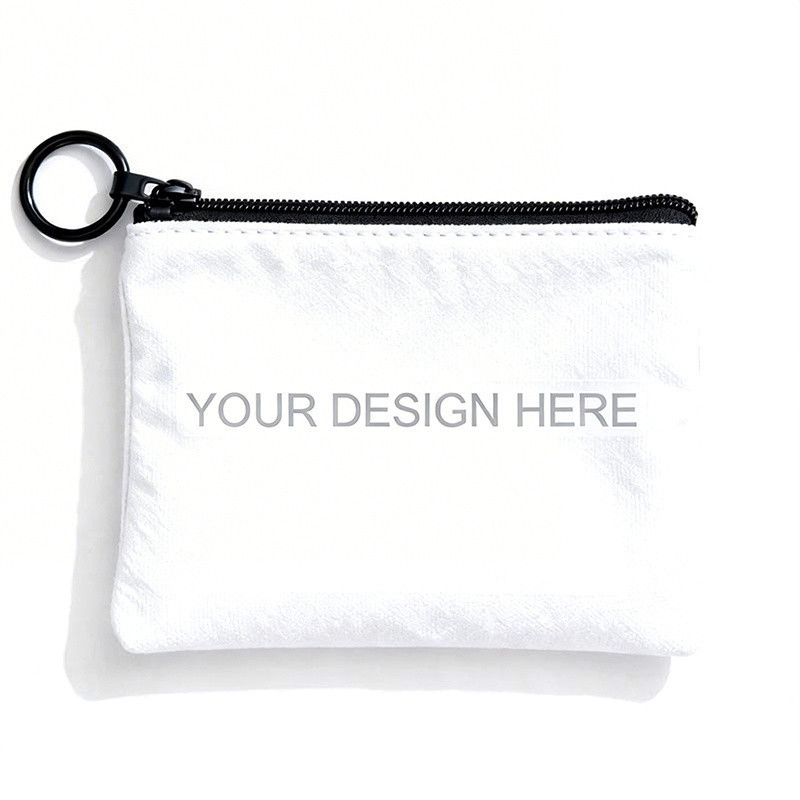 100 Unidades Bolsa De Moedas Impressa Personalizada Couro PU Carteira Pequena 11.5 X 10 Cm Cosmética Portátil Porta Cart