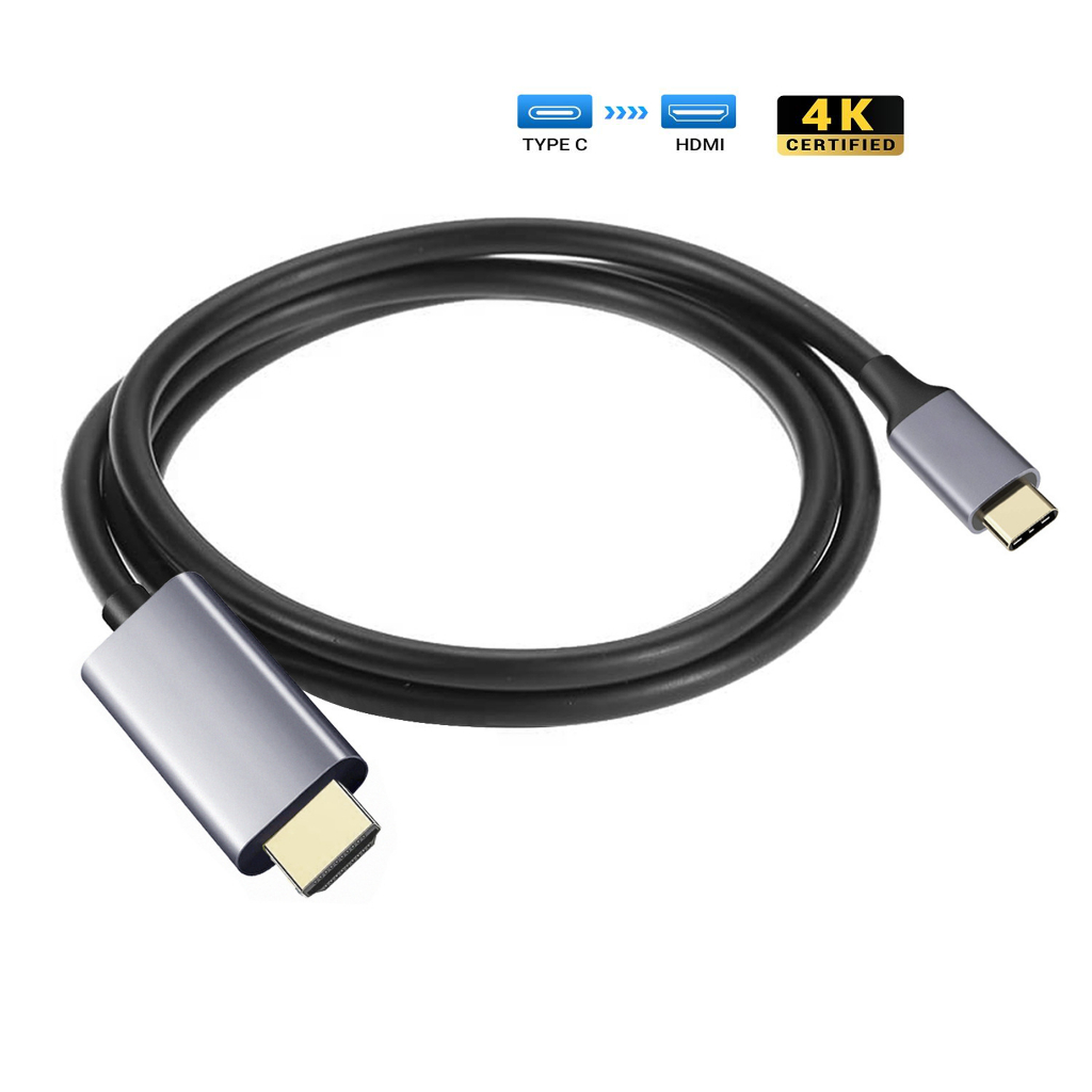 Cabo Tipo C para HDMI 4K 1.8M Adaptador de Vídeo Thunderbolt3/4 para Laptop PC Celular TV
