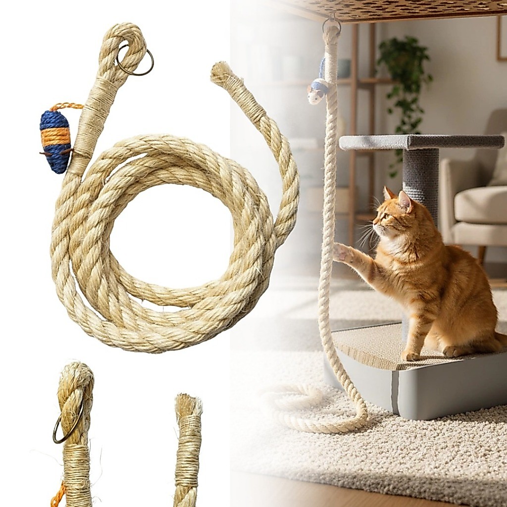 Brinquedo Interativo Gatos Corda Pendurado Simulação Ratos Brinquedos