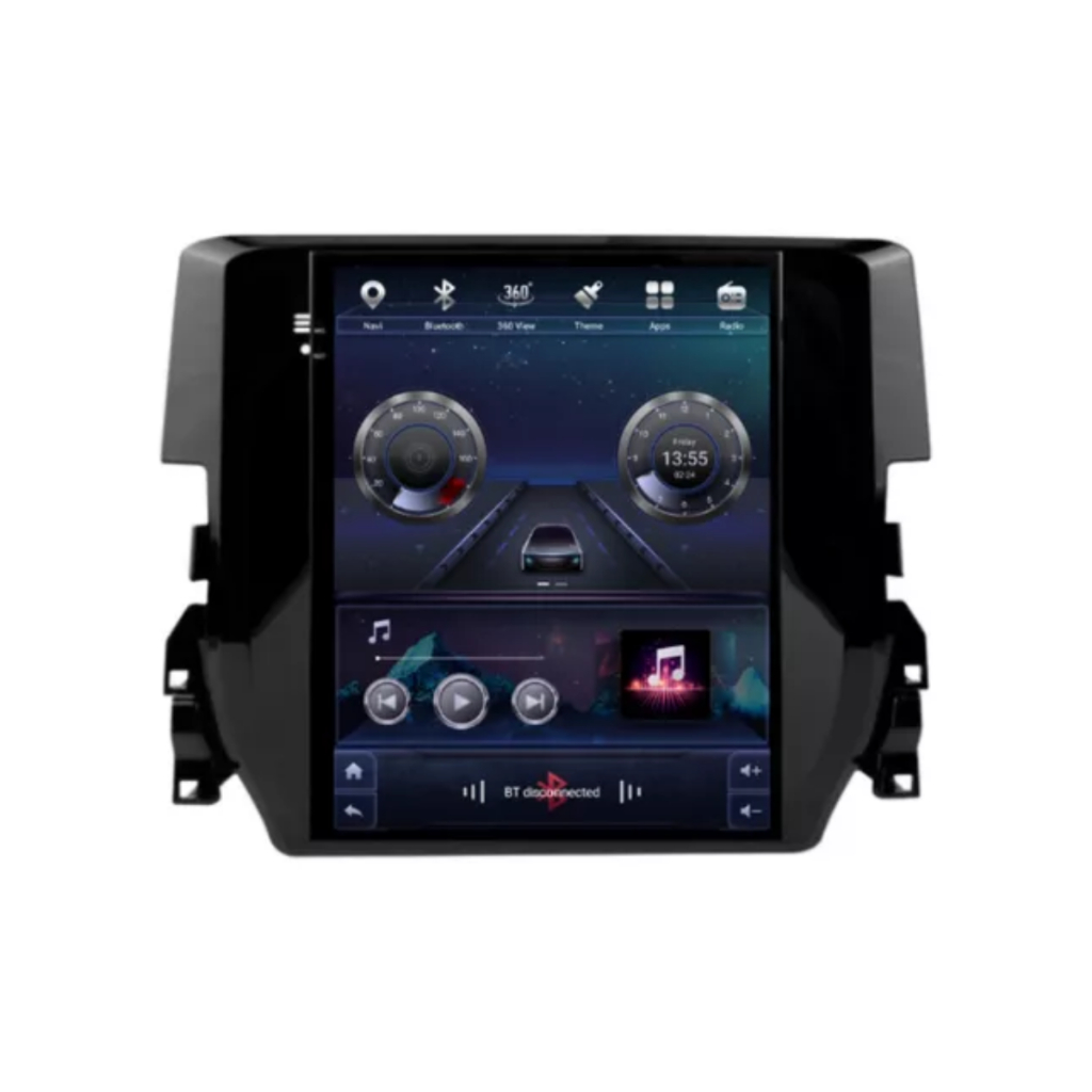 Multimídia Android Carplay Tesla Honda Civic 2016 9pol