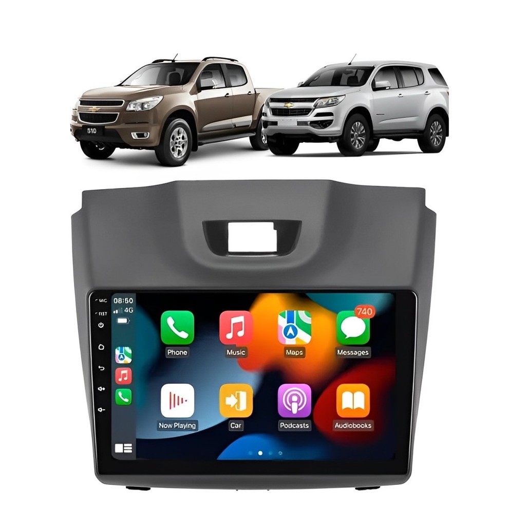 Kit Multimídia S10 Trail Blazer 2012 / 2016 LS 9 Pol Android Carplay Gps 2/32GB - Roadstar 915BR