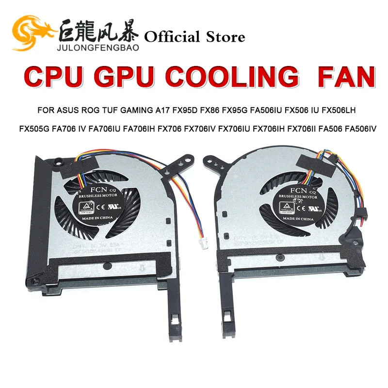 Para ASUS ROG TUF Gaming A17 FX95D FX86 FX95G FA506IU FX506 IU FX506LH FX505G FA706 IV FA706IU CPU GPU FX705G FX505D Ven