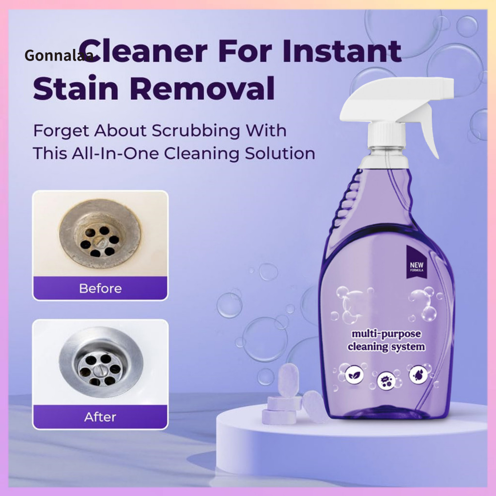 6/12/18/24 Pcs Eco-friendly All-purpose Spray Stain Remover Detergent with 500ml Bottles – Multi-surface Cleaner for H