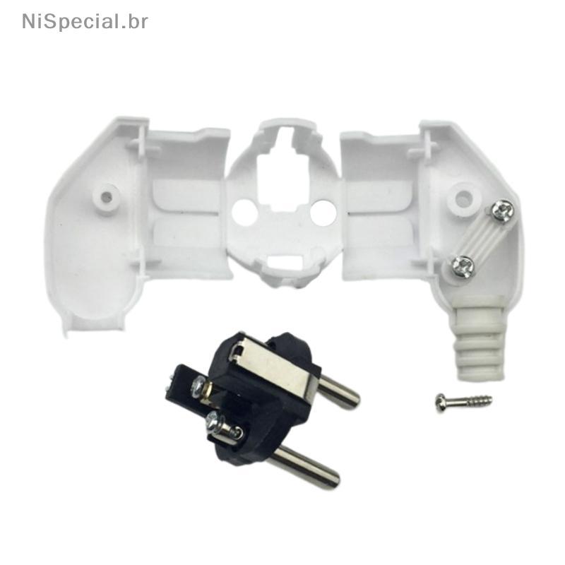 [Nis] Adaptador De Alimentação Ca Ue Soet 16A 250V Conector Cabo Plugue Elétrico Conversor Macho Branco Removível [BR]