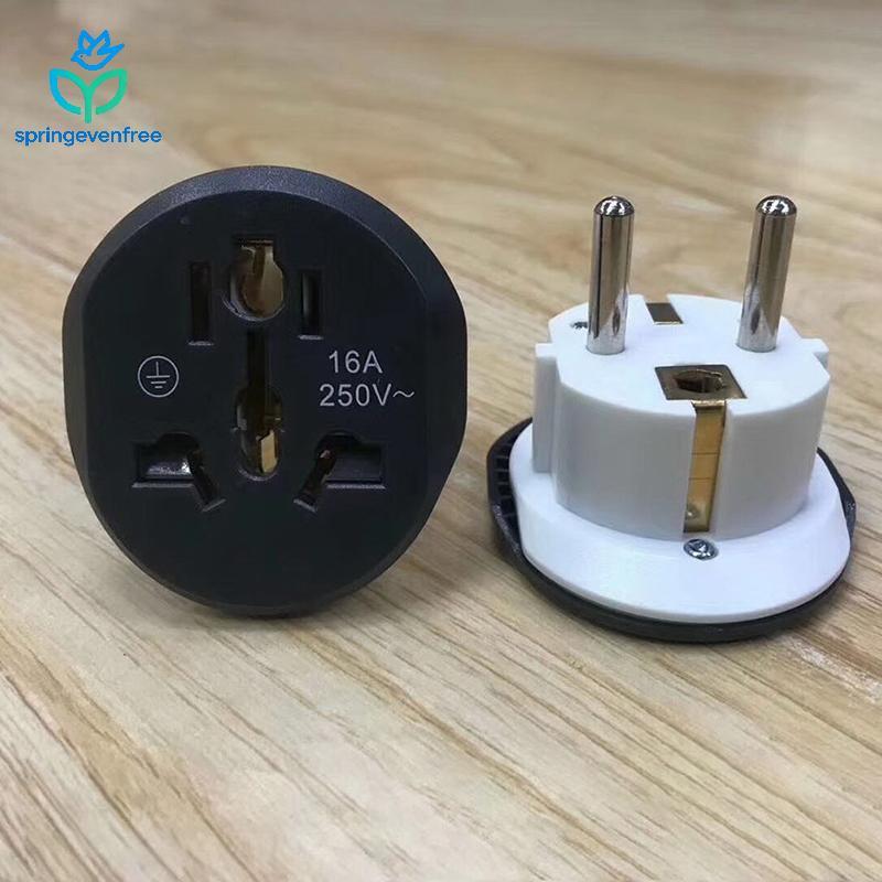 Spe Conversor Universal Soet US AU Para Ue Wall AC 16A 250V Adaptador De Viagem FE