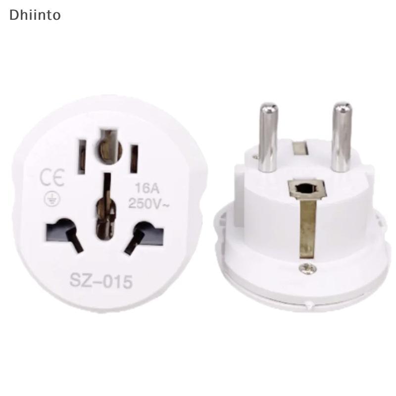 [Dhiint] 16A Adaptador De Viagem Universal Ue Conversor Euro Reino Unido Eua AU Para AC Power Soet Plug Carregador 250V