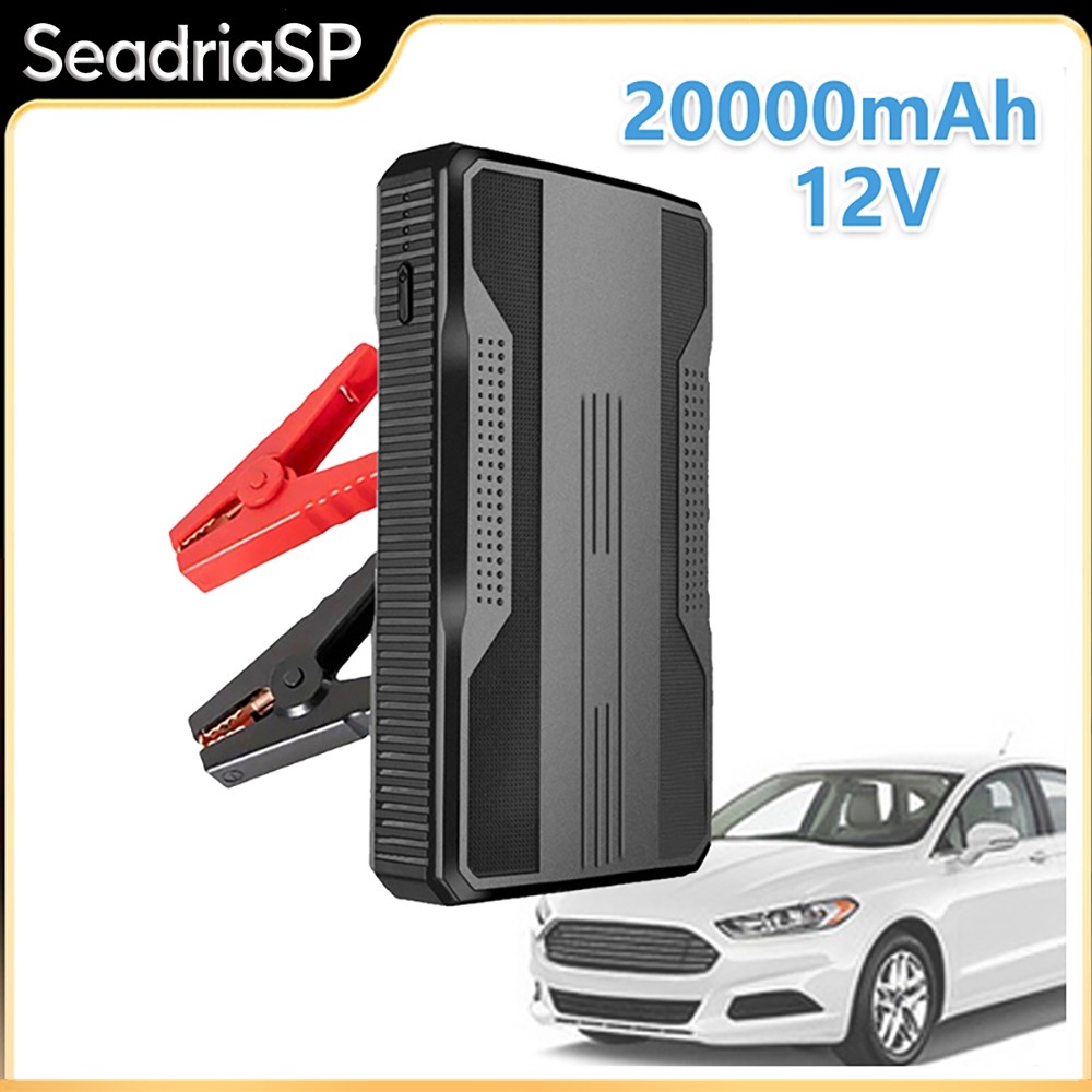 20000mAh Auxiliar De Partida Acionador Automotivo Portátil Emergência Carro  12V Com Garra Jacaré