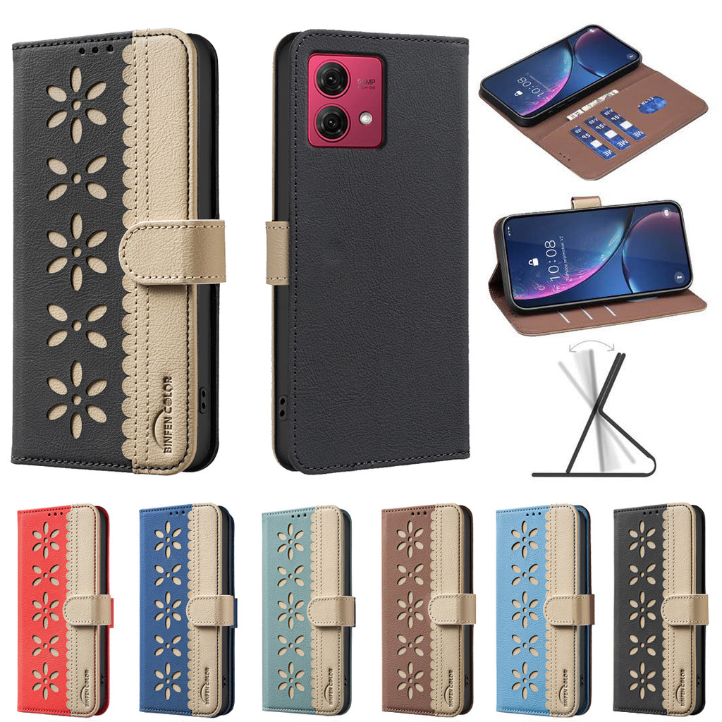 Para Motorola G84 G75 G73 G55 G53 G35 G34 G24 G23 G15 G14 G13 G05 G04 Carteira De Couro Flip Embalagem Com Titular Do Ca