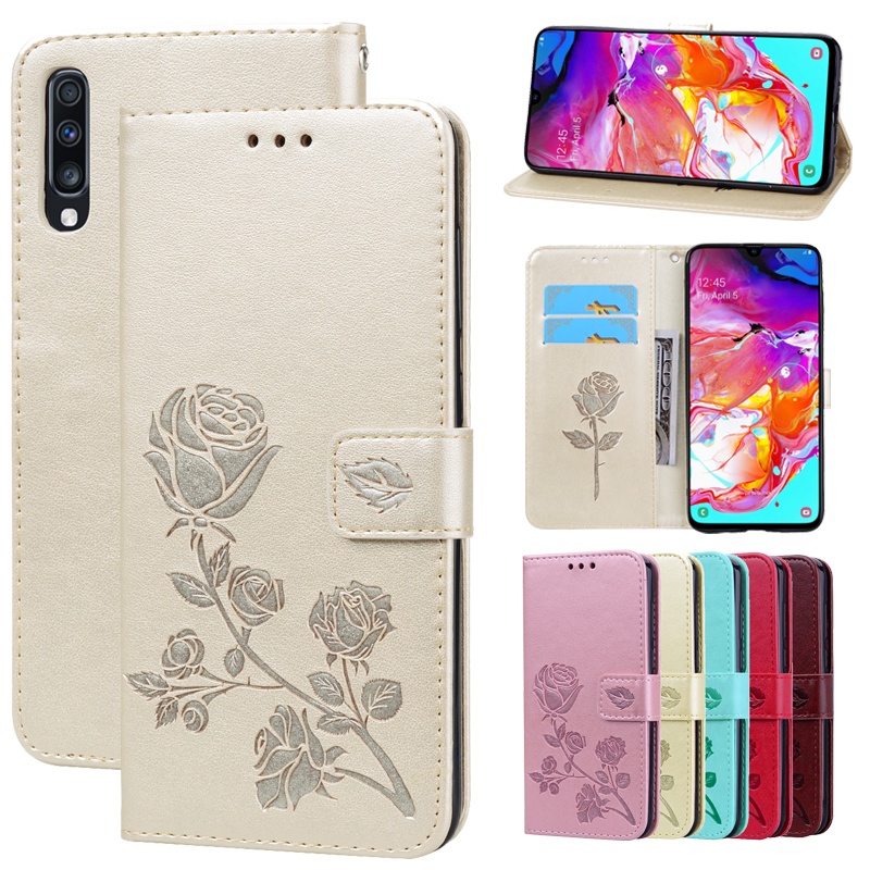 Para Samsung Galaxy A70 A50s A30s A20s A10s Carteira De Couro Flip Caso Titular Do Cartão Magnético Capa Traseira