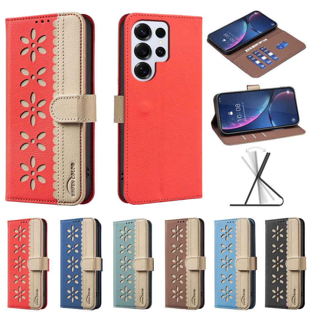 Para Samsung Galaxy S25 S24 Ultra S25 Edge S25 FE S24 + S25 + Carteira De Couro Flip Caso Com Titular Do Cartão Capa Emb
