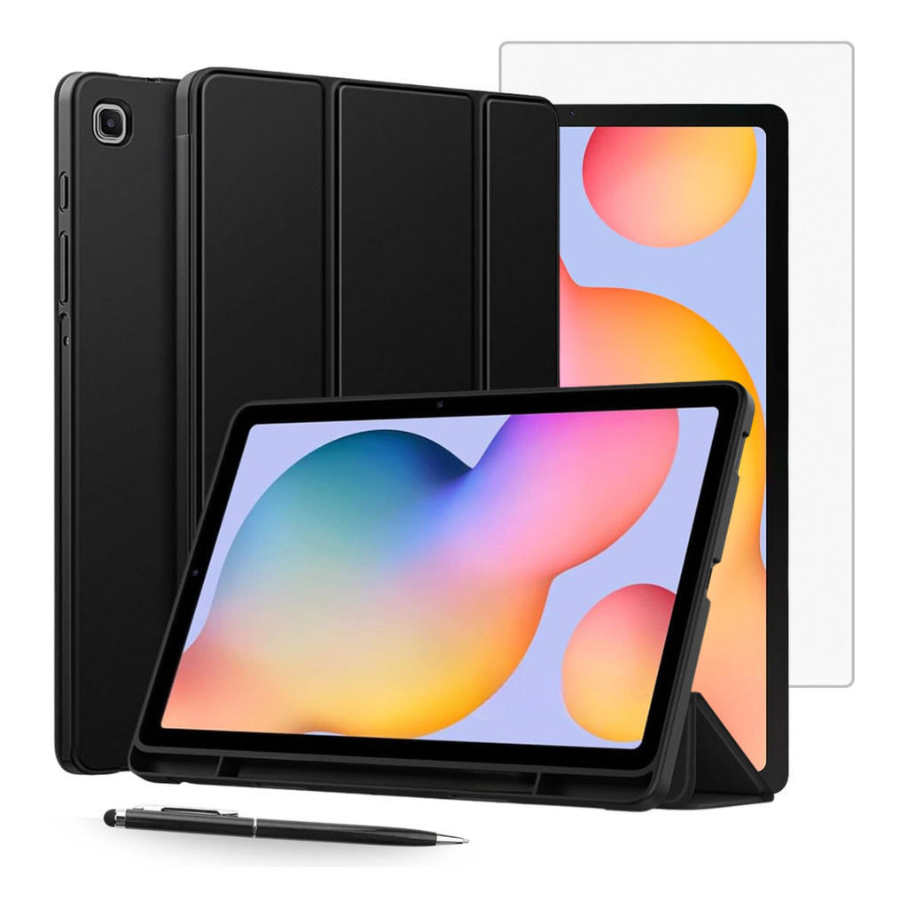 Kit Capa Smart + Película E Caneta Para Galaxy Tab S6 Lite