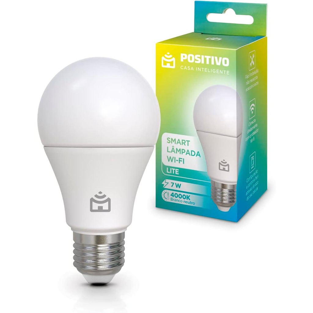 Smart Lâmpada Wi-Fi Lite Positivo Casa Inteligente LED Smart