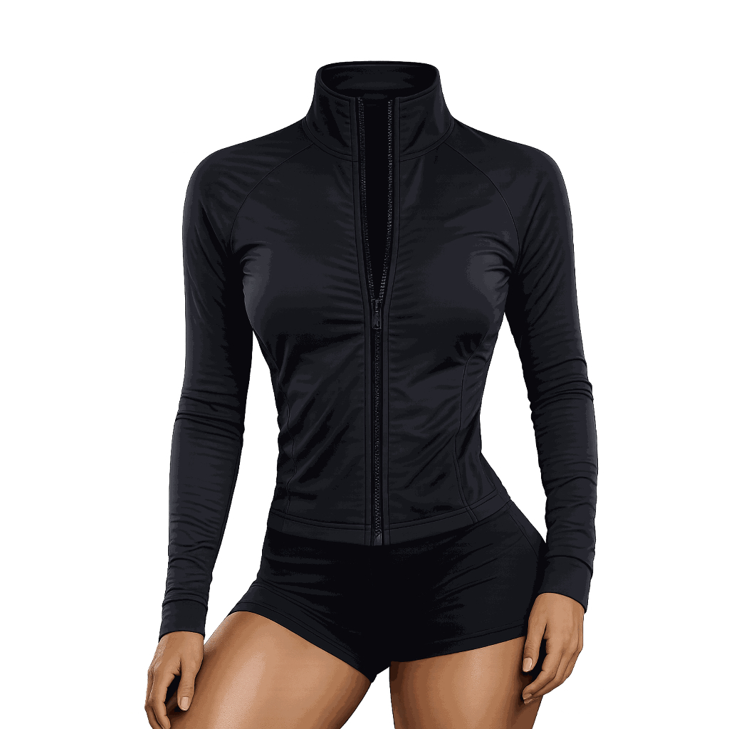 JAQUETA FEMININA DRY FIT LEVE COM ZIPER | PROTEÇÃO UV, CONFORTÁVEL, TREINO E CAMINHADA.