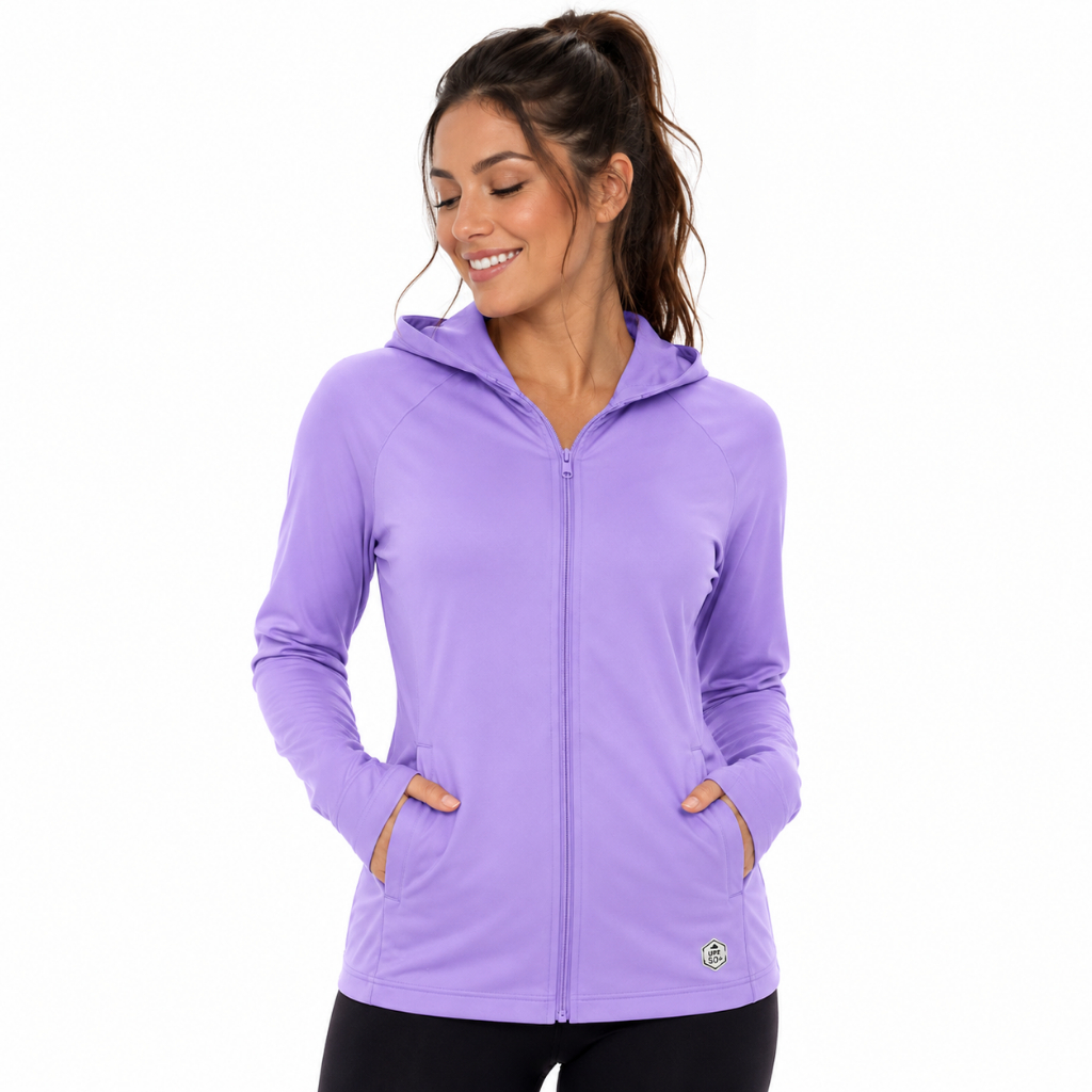 Jaqueta Esportiva Feminina DryFit Com Elastano Poliamida Corta Vento Tecido Leve