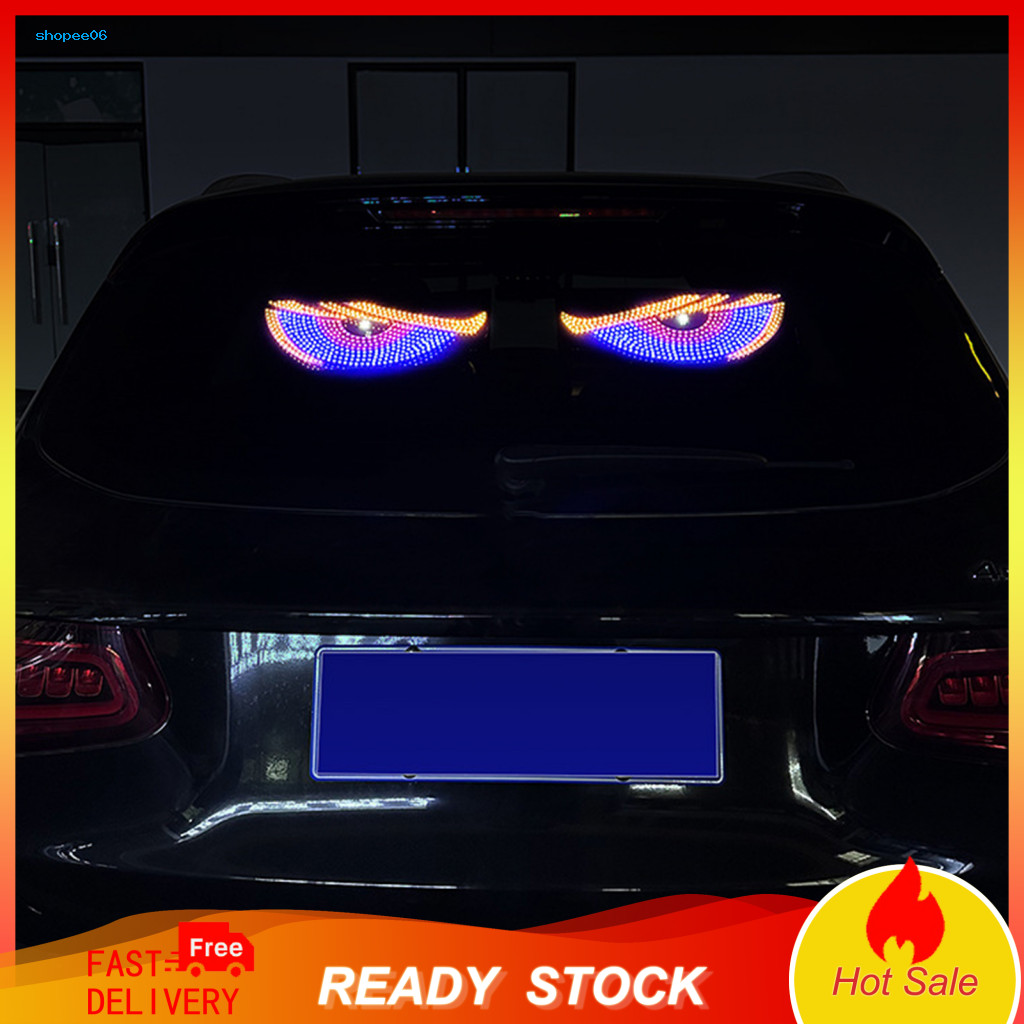 Car Led Light Decorative Glass Eyes Usb Powered Atmosphere Lamp for Suv Truck Windshield Multi-mode Dynamic Stylish Ambi