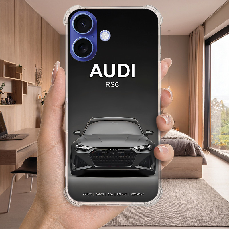Capa Capinha Personalizada RS6 audi carro (4089) para Samsung/ Iphone/ Motorola/ Xiaomi/ Realme/ Anti Impacto