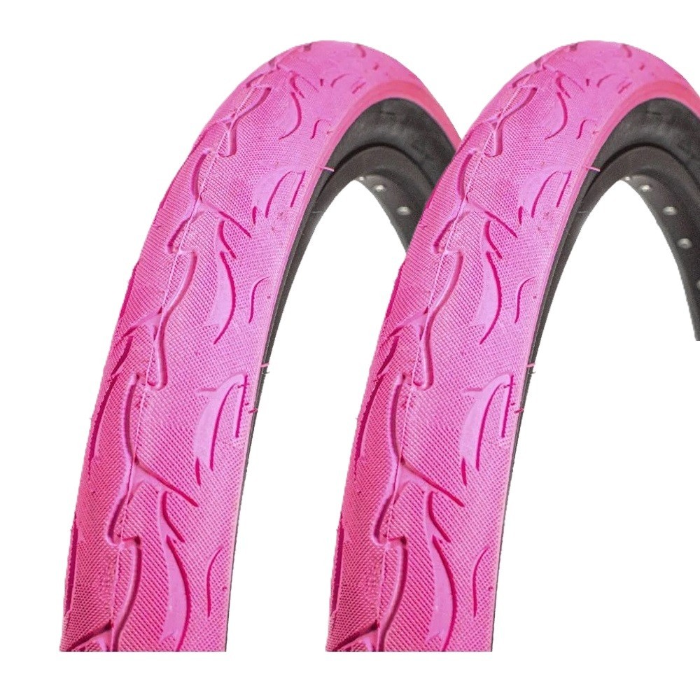 Par Pneu Aro 26 X 2.50 Vee Rubber Flame Vrb287 Pink/Rosa
