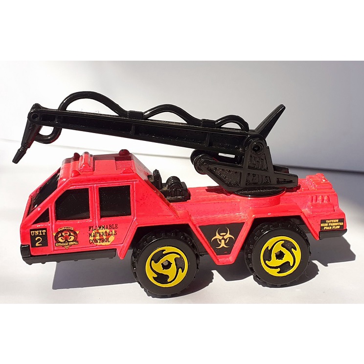 Miniatura Hot wheels Biohazard - Flame stopper 1988 - Pink fluorescente - Original