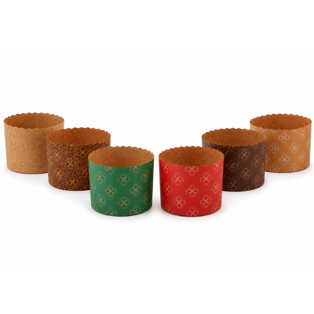 10un Formas para Panetone Forneáveis 9x9cm 250g | Não precisa untar, Fácil Desenforme, Microfuros