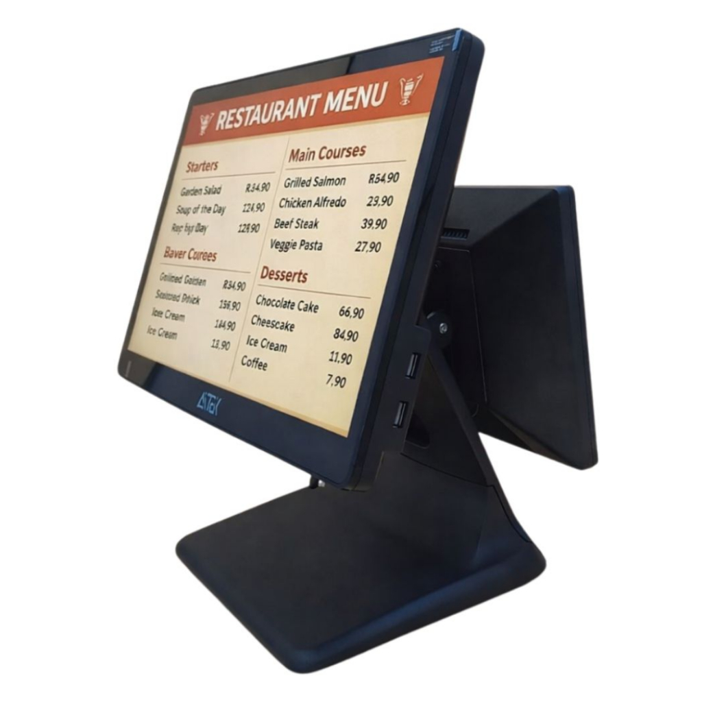Terminal POS All In One Touch 15.6" + 11.6" Intel J6412 8GB SSD 128GB Windows PDV Comercial