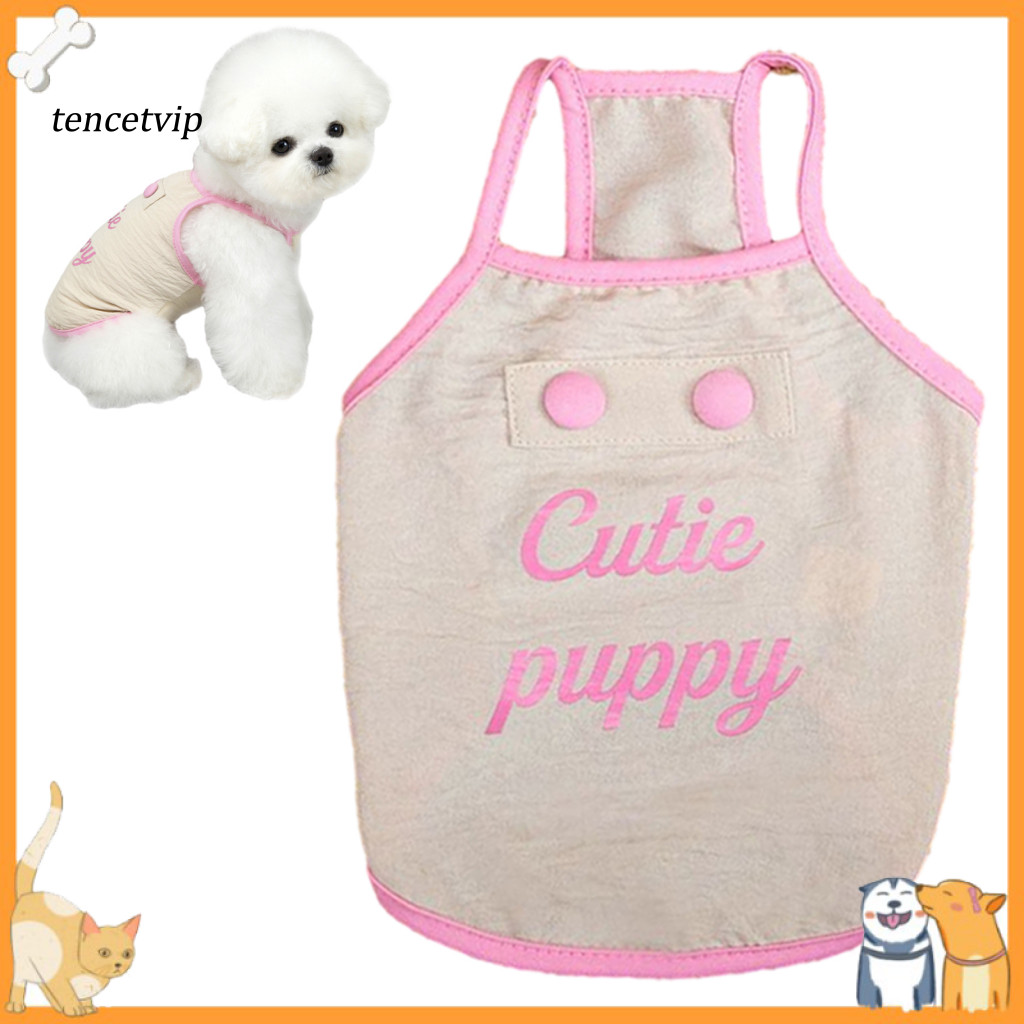 Small Dog Outfit Cooling Vest for Medium Dogs – Soft Breathable Summer Clothes Cute Spaghetti Strap Puppy Perfect for