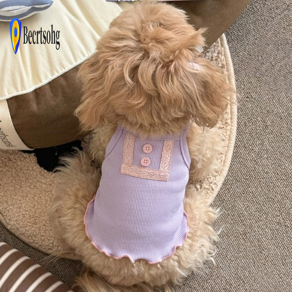 Dog Shirt Summer Breathable Clothes Ribbed T-shirt Puppy Vest for Small Dogs Perfect for Bichon Frise Schnauzer Other Br