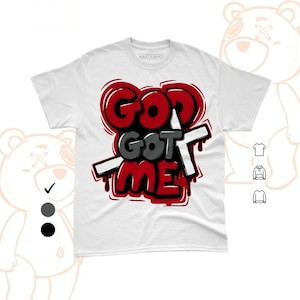 Camiseta Masculina Feminina Oversized Estampa Letras Graffiti God Got Me T-shirt Streetwear Hip Hop Manga Curta